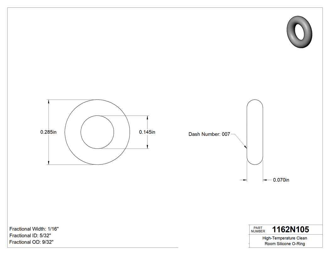 Technical drawing - 1162N105